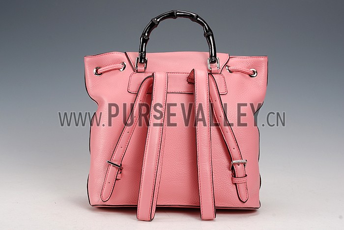 Gucci Bamboo Leather Backpack Pink