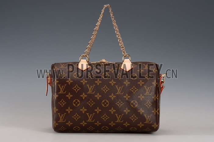 Louis Vuitton Monogram Speedy 30 Bag With Chain Shoulder Strap