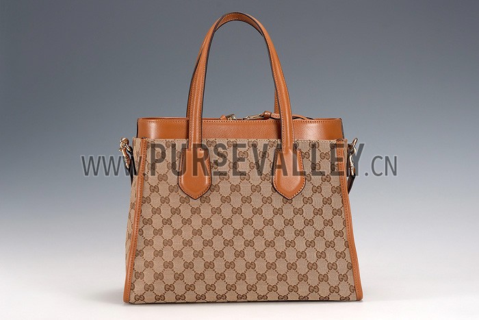 Gucci Ramble Ebony/Tan Tote