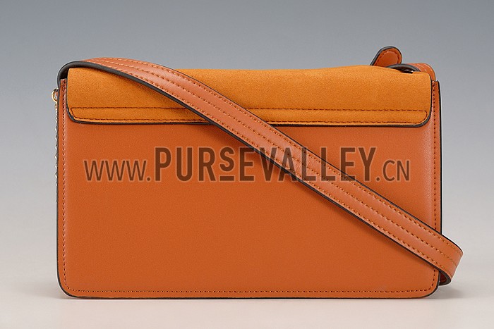 Chloe Faye Small Bag Brown Suede Leather Flap