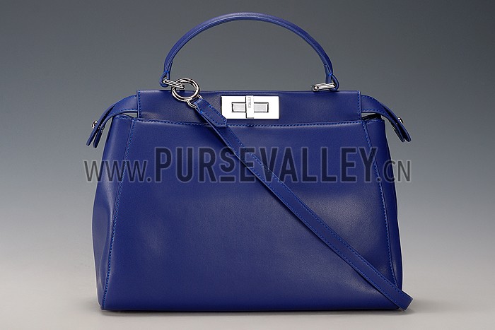 Fendi Peekaboo Medium Blue Bag