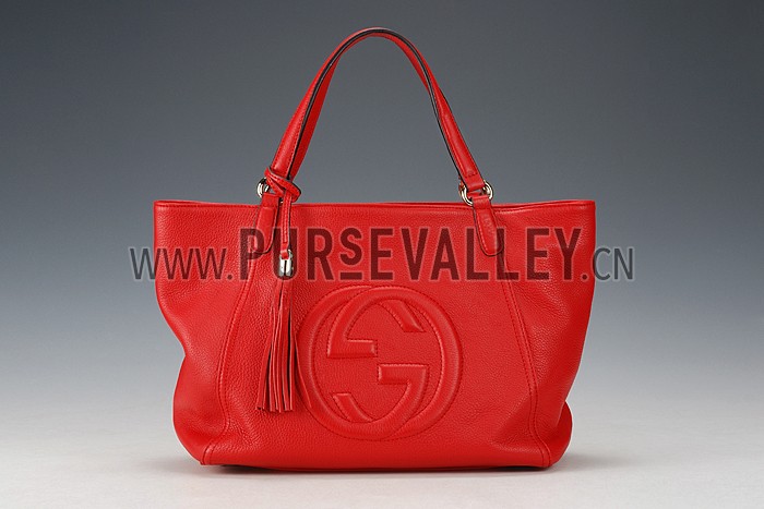 Gucci Soho Top Handle Bag Red