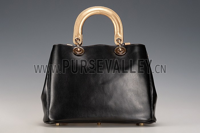 Diorissimo Medium Dark Gold and Black City Bag