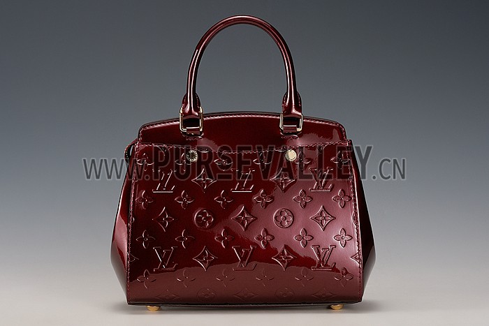 Louis Vuitton Brea Monogram Vernis PM Bag Dark Red