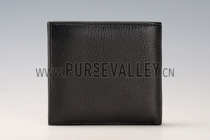Gucci Bi-Fold Wallet With Interlocking G Metal Detail Black