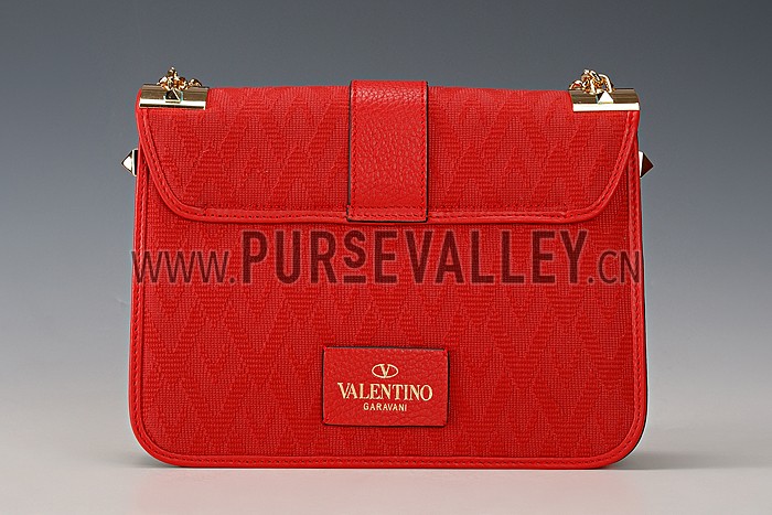 Valentino Viva Valentino Fabric B-Rockstud Bag Red