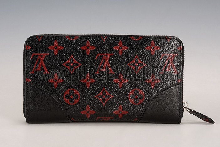 Louis Vuitton Monogram Infrarouge Zippy Wallet Black