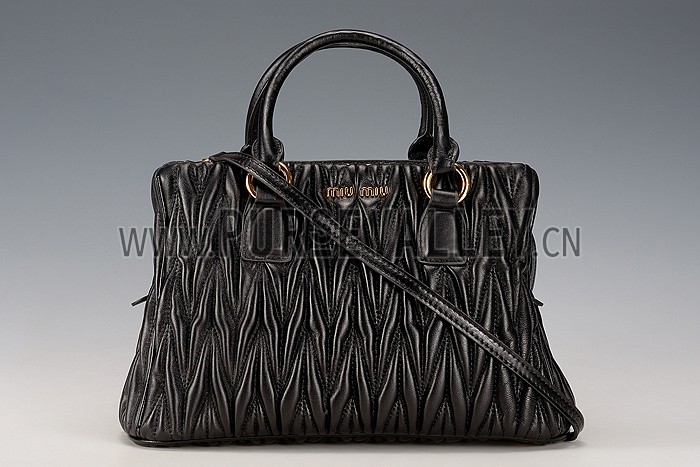 Miu Miu Matelasse Tote Black