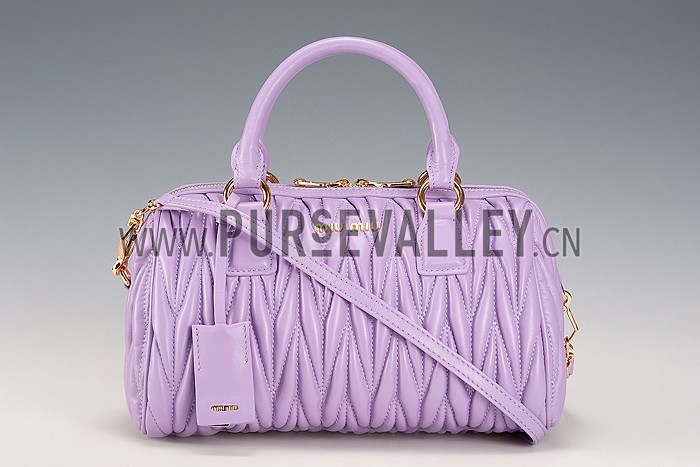 Miu Miu Matelasse Top Handle Large Purple
