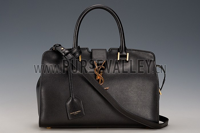Saint Laurent Monogram Cabas Small Leather Bag Black