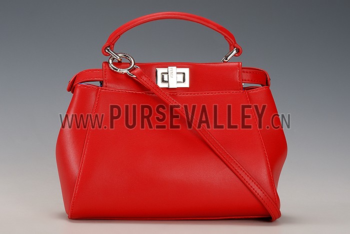 Fendi Peekaboo Mini Red Bag