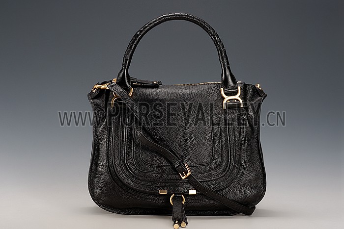 Chloe Marcie Satchel Crossbody Bag Black