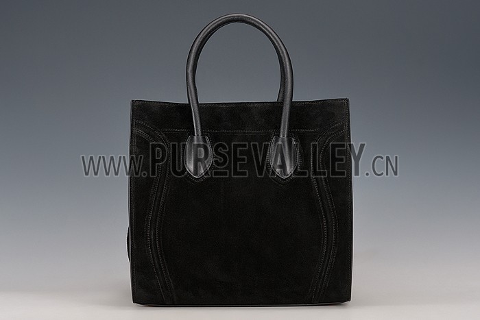 Celine Phantom Luggage Suede Leather Black