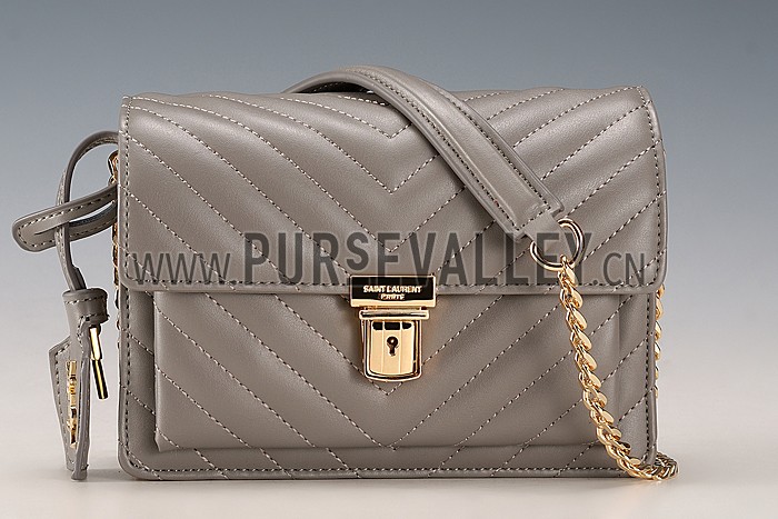 Saint Laurent High School Matelasse Medium Bag Grey