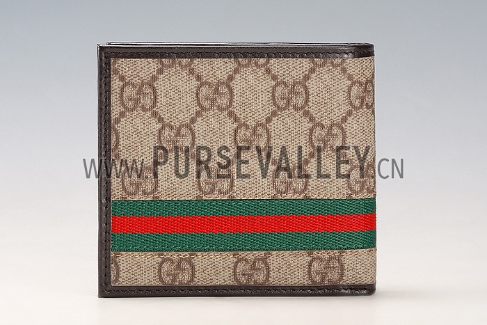 Gucci Supreme Web Bi-Fold Wallet