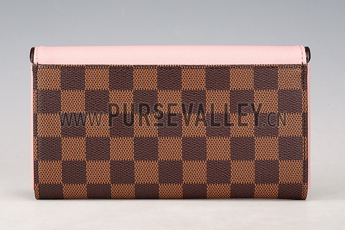 Louis Vuitton Damier Ebene Normandy Wallet Pink 18926655