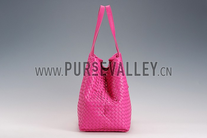 Bottega Veneta Intrecciato Roma Bag Pink