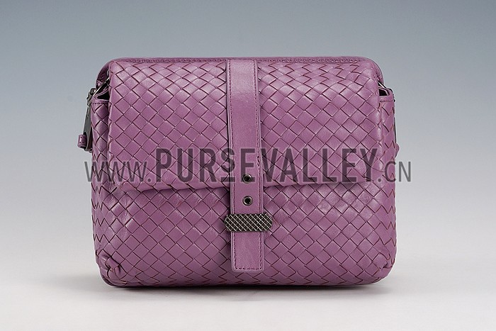 Bottega Veneta Crossbody Intrecciato Purple Bag