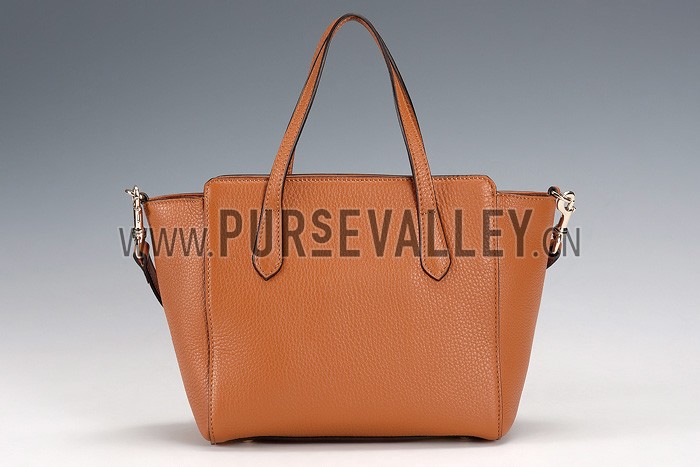 Gucci Swing Tan Leather Tote Small