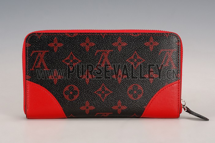 Louis Vuitton Monogram Infrarouge Zippy Wallet Red