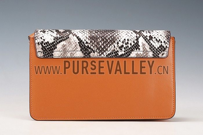 Chloe Faye Small Bag Tan and Python Pattern