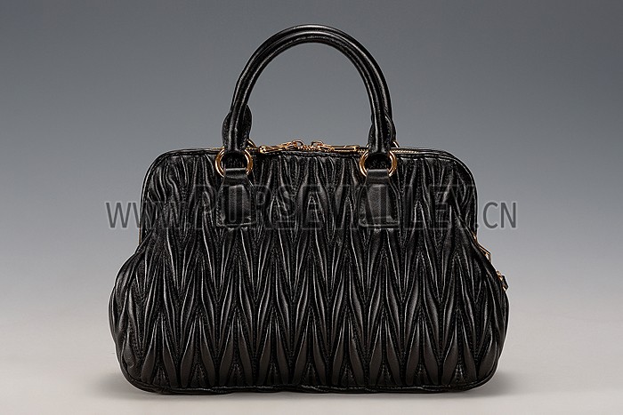 Miu Miu Matelasse Doctor Black Bag