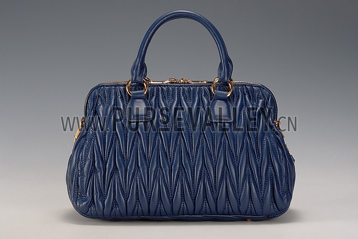 Miu Miu Matelasse Doctor Dark Blue Bag