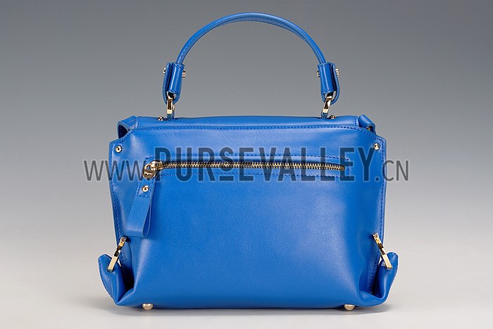 Salvatore Ferragamo Sofia Mini Leather Tote Blue