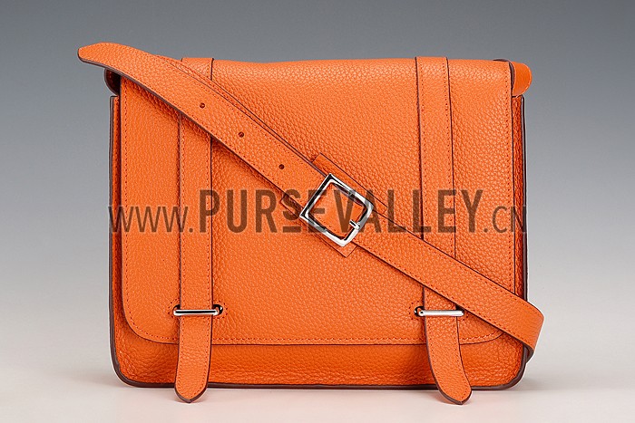Hermes Man Messenger Large Orange Bag