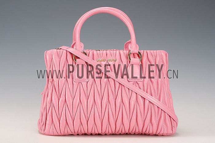 Miu Miu Matelasse Tote Pink