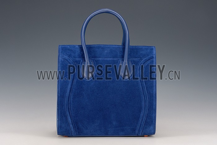 Celine Phantom Luggage Suede Leather Blue
