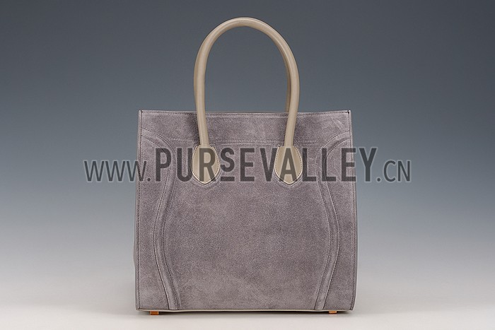 Celine Phantom Luggage Suede Leather Grey