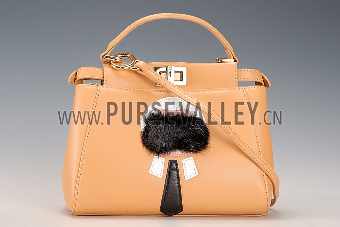 Fendi Peekaboo Karlito Capsule Detail Beige Bag