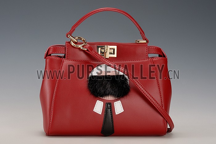 Fendi Peekaboo Karlito Capsule Detail Red Bag