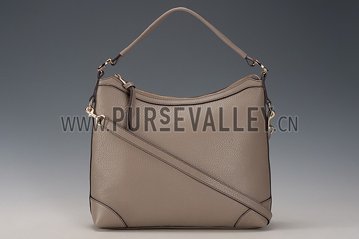 Gucci Miss GG Leather Hobo Grey