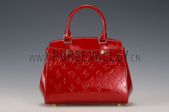 Louis Vuitton Brea Monogram Vernis PM Bag Red