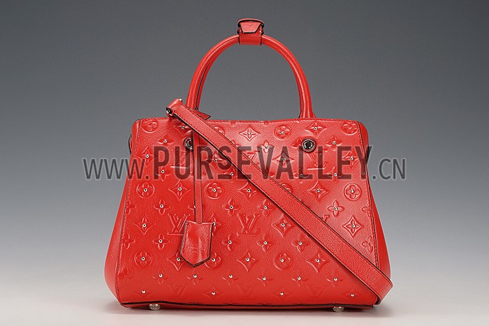Louis Vuitton Montaigne Empreinte Studs BB Red