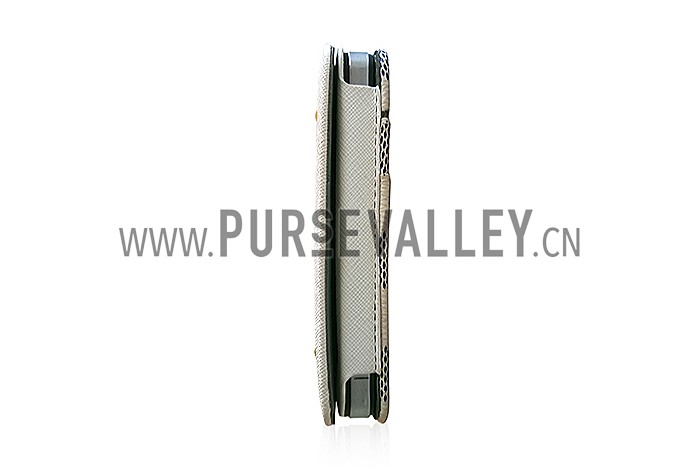 Louis Vuitton Damier Azur Wallet Case with Mirror for iPhone 4 & 4S