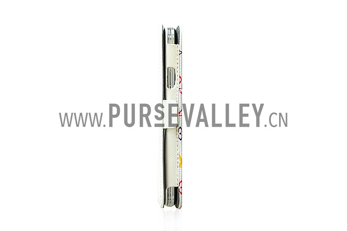 Louis Vuitton White Murakami Wallet Case with Mirror for Galaxy S5