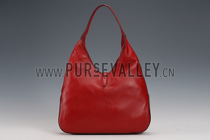 Gucci Jackie Soft Leather Hobo Red
