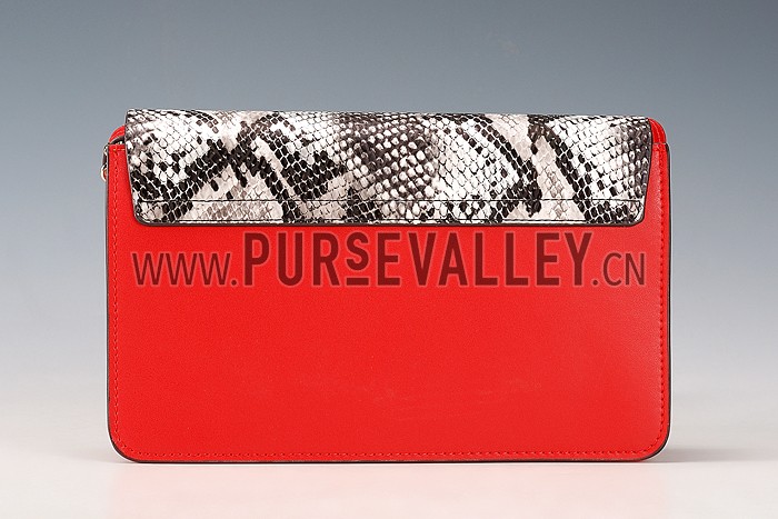 Chloe Faye Small Bag Red and Python Pattern