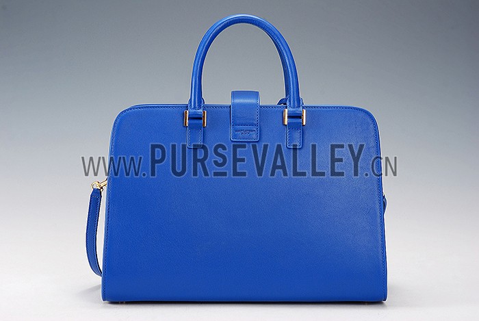Saint Laurent Monogram Cabas Medium Royal Blue Bag