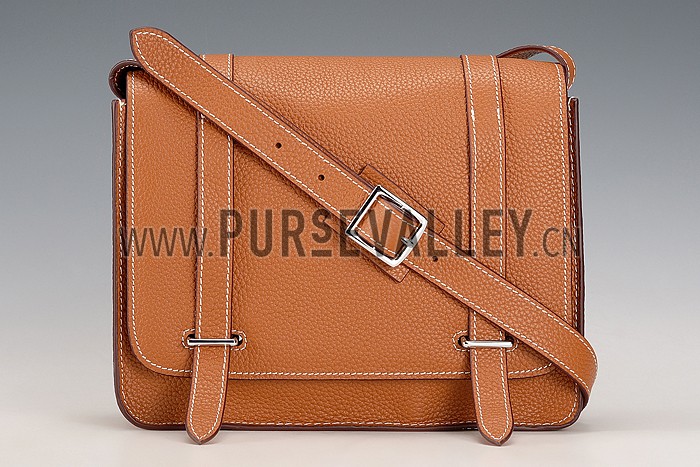 Hermes Man Messenger Large Tan Bag