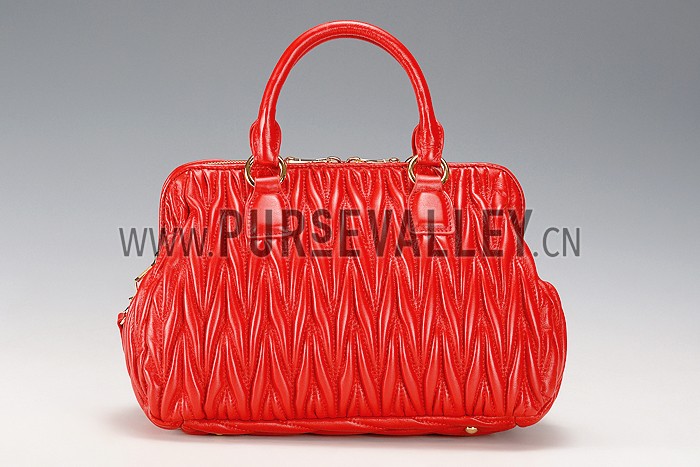 Miu Miu Matelasse Doctor Red Bag