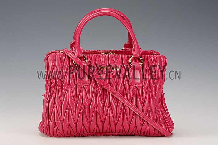 Miu Miu Matelasse Tote Rose Pink
