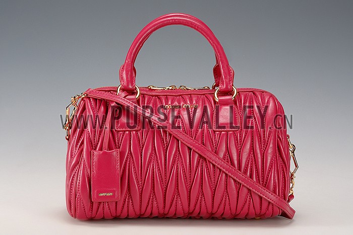 Miu Miu Matelasse Top Handle Large Rose Pink