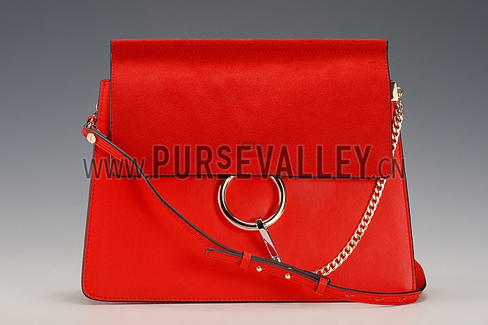 Chloe Faye Red Shoulder Bag