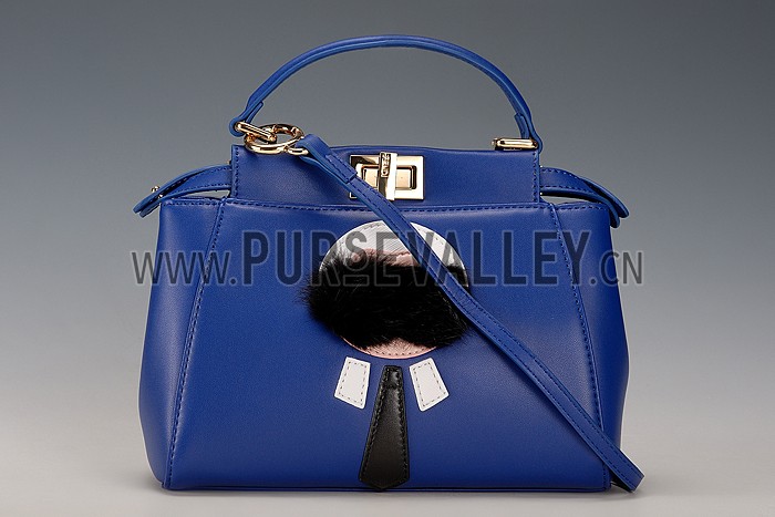 Fendi Peekaboo Karlito Capsule Detail Blue Bag