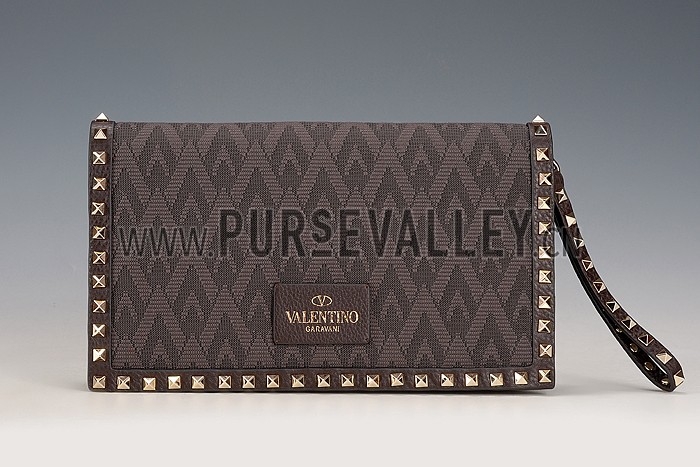 Valentino Viva Valentino Fabric Clutch Military Green