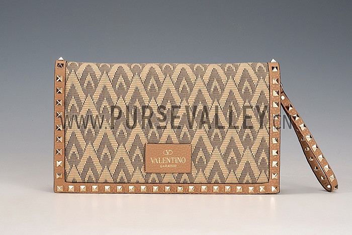 Valentino Viva Valentino Fabric Clutch Black